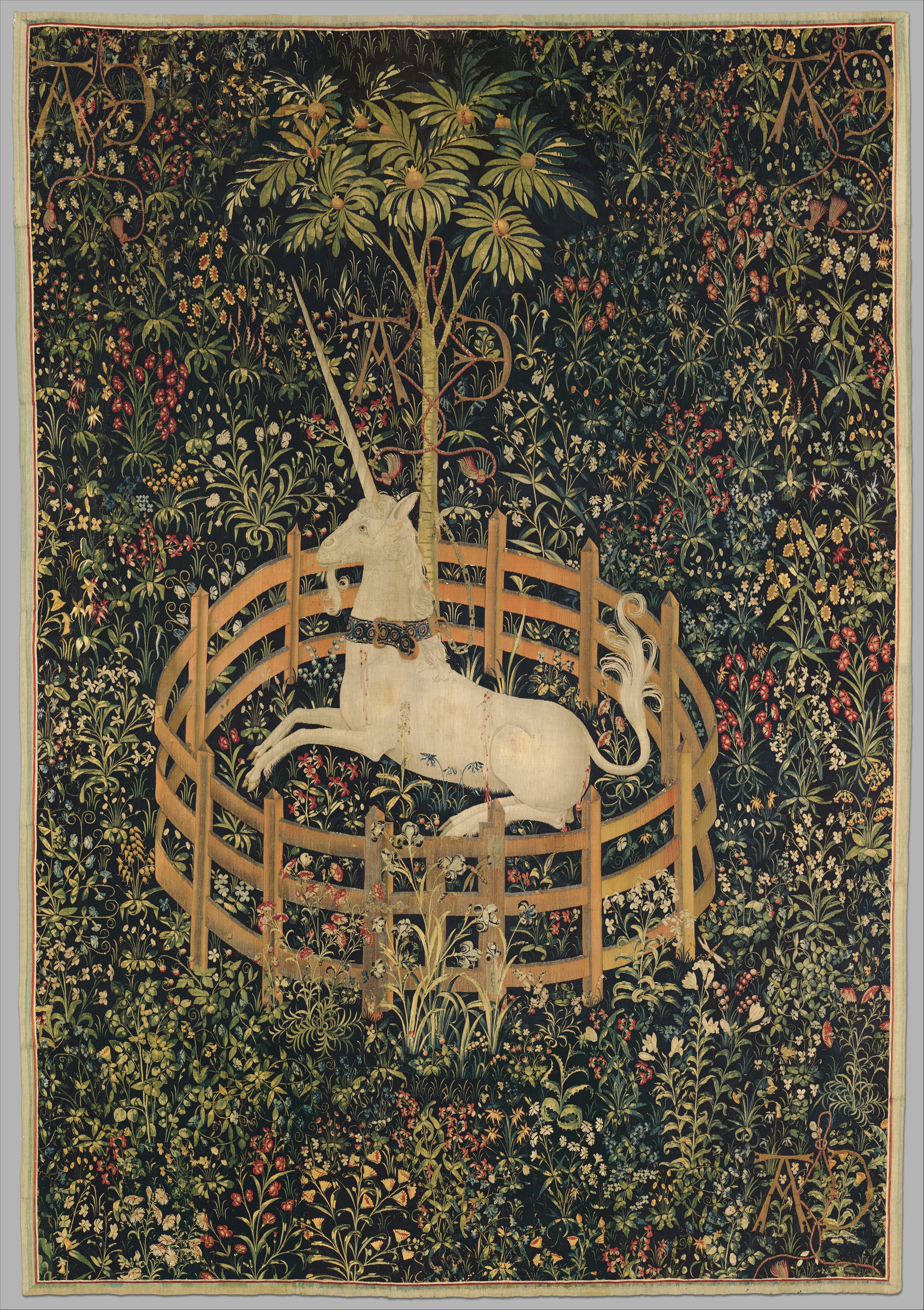 The Unicorn Rests in a Garden from the Unicorn Tapestries 1495-1905